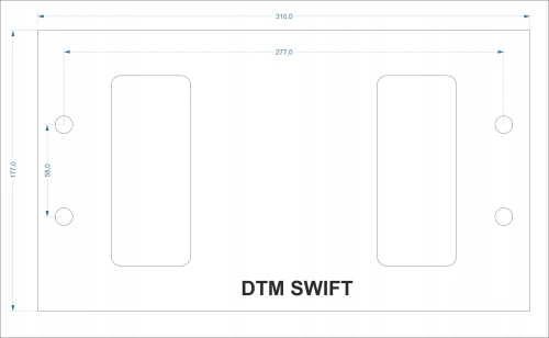 PODSTAWA POD NAPĘD DTM SWIFT DO BRAMY PRZESUWNEJ REGULOWANA