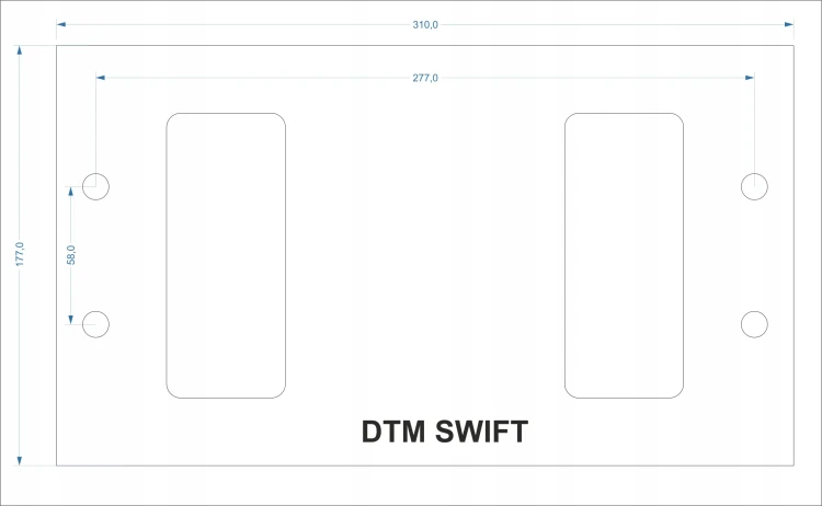 PODSTAWA POD NAPĘD DTM SWIFT DO BRAMY PRZESUWNEJ REGULOWANA