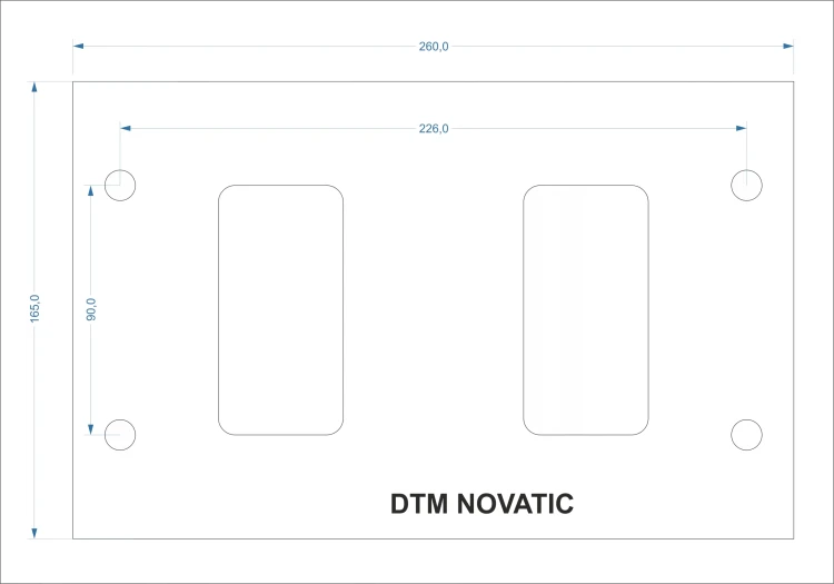 Podstawa pod napęd DTM MOVATIC do bramy przesuwnej