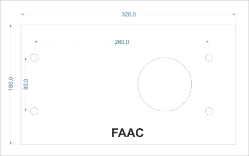 Podstawa pod napęd FAAC do bramy przesuwnej regulowana