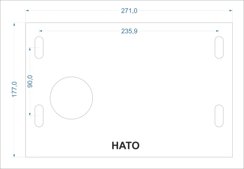 Podstawa pod napęd HATO do bramy przesuwnej regulowana