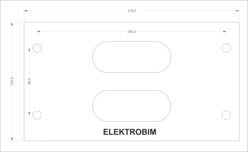 Podstawa pod napęd ELEKTROBIM do bramy przesuwnej (regulowana)