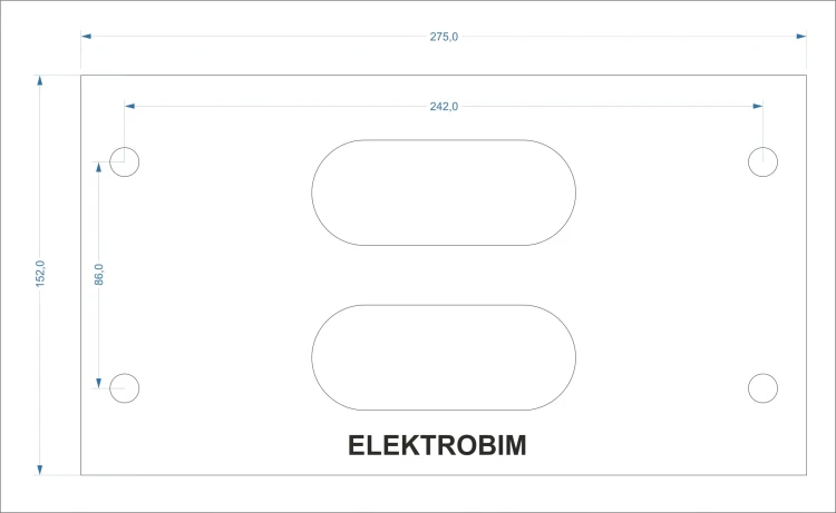 Podstawa pod napęd ELEKTROBIM do bramy przesuwnej (regulowana)