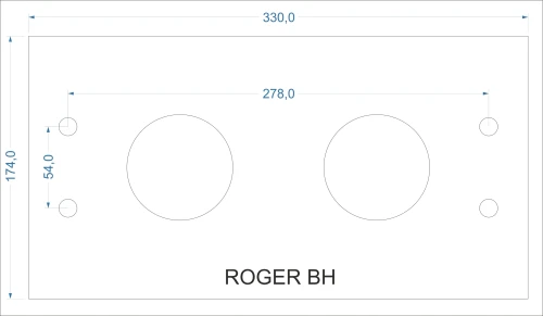 Podstawa pod napęd ROGER BH do bramy przesuwnej (regulowana)