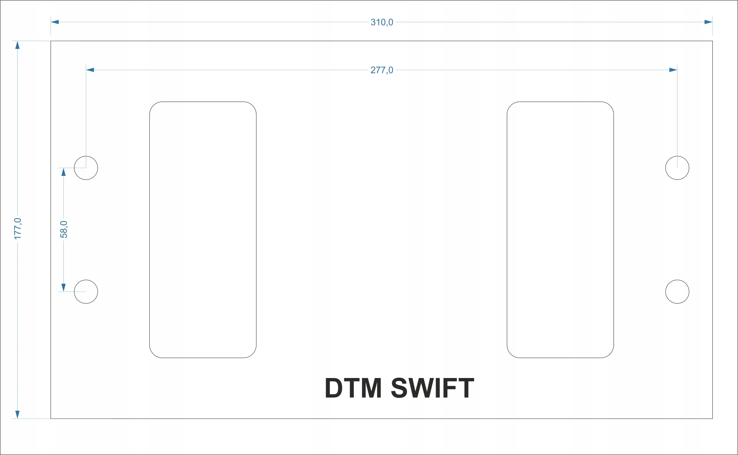 PODSTAWA POD NAPĘD DTM SWIFT DO BRAMY PRZESUWNEJ REGULOWANA