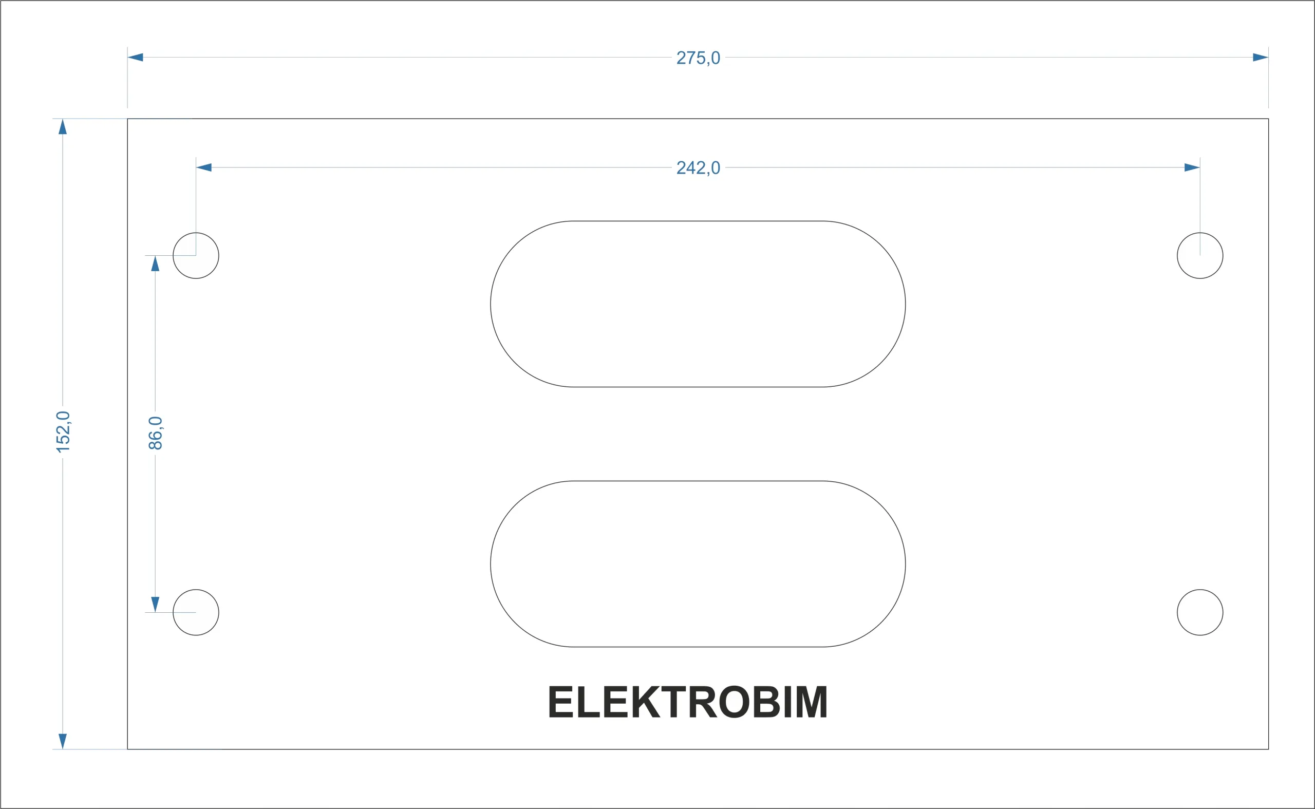 PODSTAWA POD NAPĘD ELEKTROBIM 11 - 17 cm DO BRAMY PRZESUWNEJ REGULOWANA